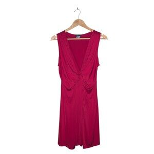 Venus Women's Size Large Red Front Twist V Neck Sleeveless Maxi Dress